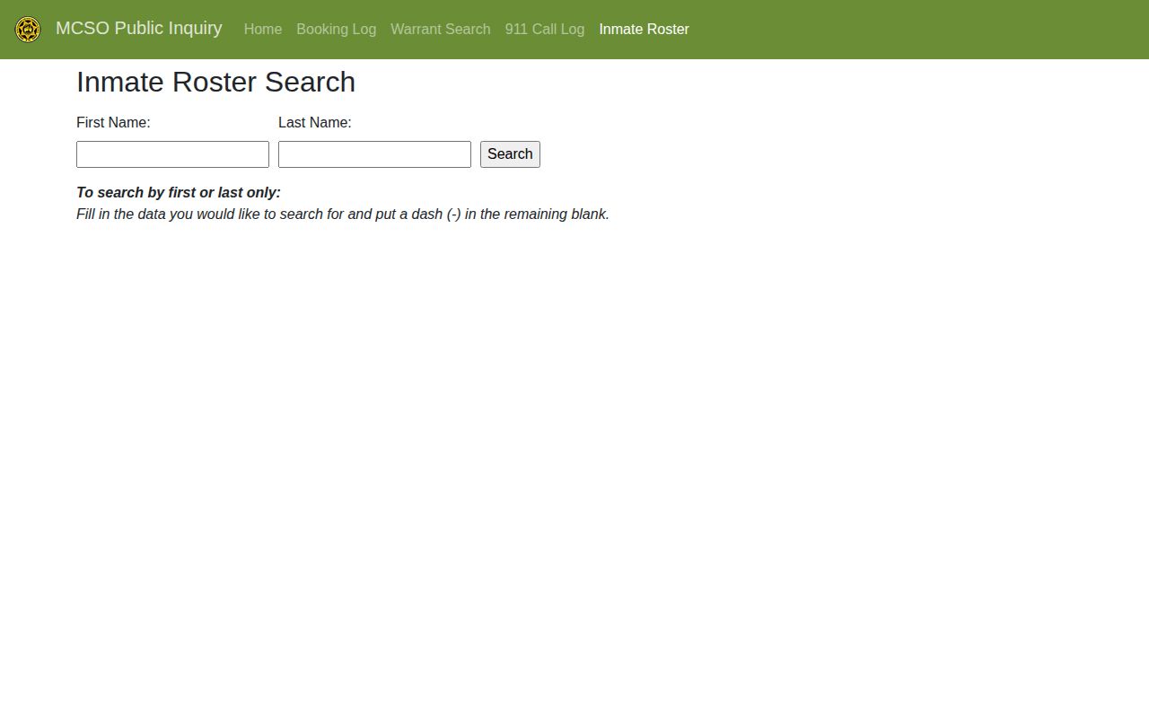 Montgomery County inmate roster search for current custody records